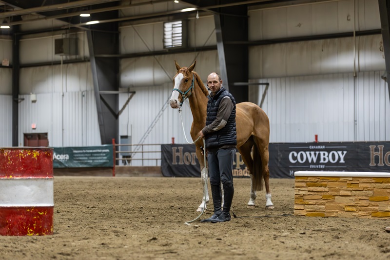 Tik maynard presenting at the 2026 Horse Expo Canada, Elite Horsemanship Summit, horse training clinic, Canadian horse industry