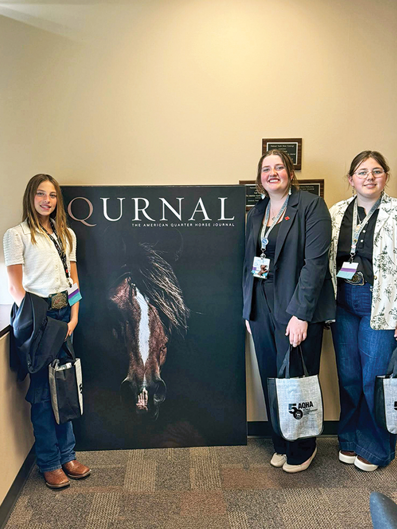 American Quarter Horse Youth Association (AQHYA) Youth Excellence Seminar (YES) in Amarillo, American Quarter Horse Association (AQHA) International Travel Grant Program, Reese Stone, Megan Waugh, and Briella Schroeder