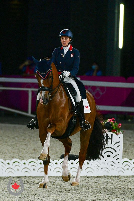 canadian olympic dressage team, tokyo dressage, horse events olympics, equestrian olympic competitions, brittany fraser-beaulieu, lindsay kellock, chris von martels