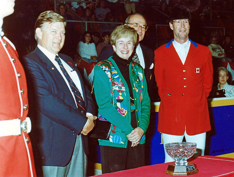 who are some of canada's horse industry builders? John Scott, Cara Whitham, Jack Pemberton, Alfred Fletcher, Guy Weadick, Dr. Sherman Olson, Dr. Gillian Lawrence, David Esworthy, Gayle Ecker, Bill Collins, Peter Cameron, Faith Berghuis, Ian Miller