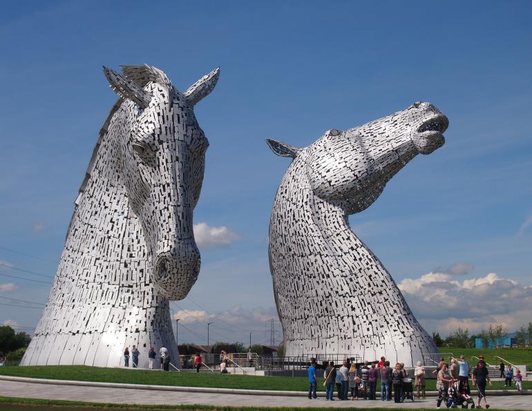 kelpie mythological water horse scotland, margaret evans, equine sculptures